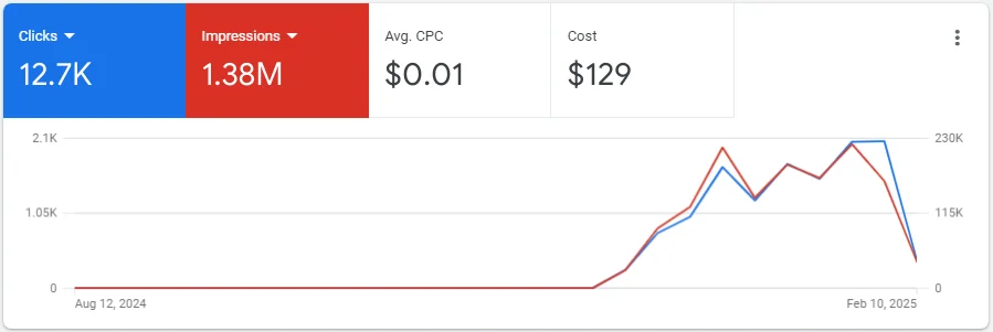 Google Ads campaign results